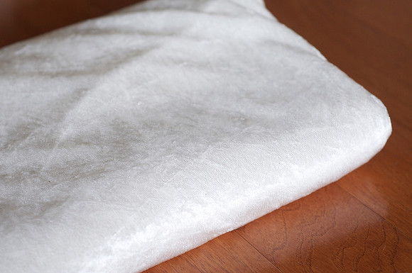 white slinky material