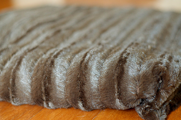 brown faux fur material